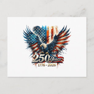 250 Jahre Amerika-Jubiläum 250. Unabhängigkeit D Feiertagspostkarte