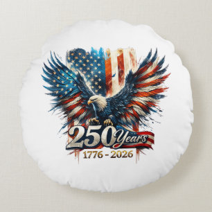250 Jahre Amerika-Jubiläum 250. Unabhängigkeit D Rundes Kissen