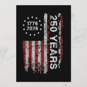 250 Jahre Amerika-Jubiläum 250. Unabhängigkeit Einladung
