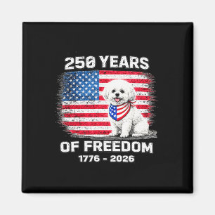 250 Jahre Amerika-Jubiläum Bichon Frise 250. J Magnet