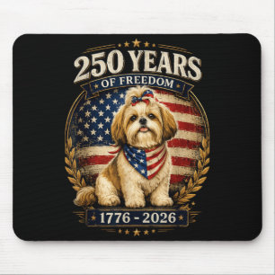 250 Jahre Amerika-Jubiläum Shih Tzu 250. Jubiläum Mousepad