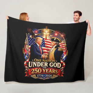 250 Jahre Amerika-Jubiläum Trump Washington Fleecedecke