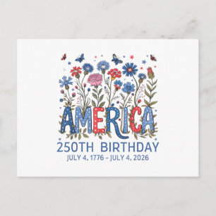 250 Jahre Amerika-Jubiläum USA 250. Geburtstag F Feiertagspostkarte