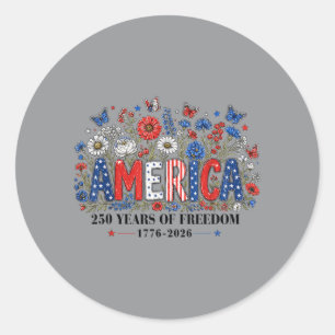 250 Jahre Amerika-Jubiläum USA 250. Geburtstag Runder Aufkleber