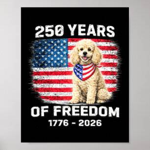 250 Jahre Amerika-Jubiläumspudel 250. Jubiläum Poster