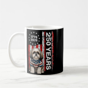 250 Jahre Amerika Shih Tzu Patriotisch USA Dom 4. Kaffeetasse