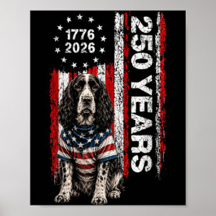 250 Jahre Amerika Springer Spaniel Hund Usa 4. Jul Poster