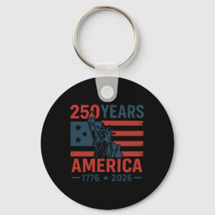 250 Jahre Amerika Statue Of Liberty Stolze Usa-Fla Schlüsselanhänger