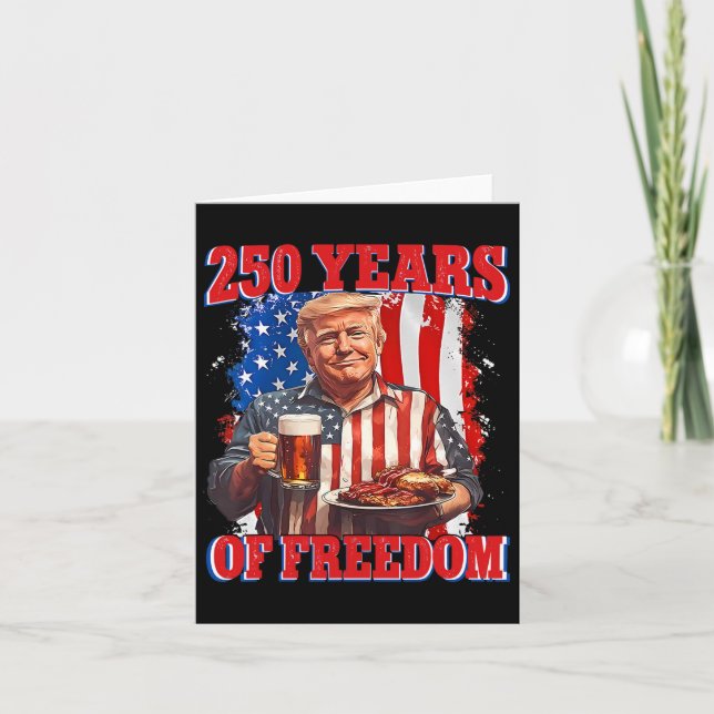 250 Jahre Amerika Trump 4. Juli 2026 Freedom Inde Karte (Vorderseite)
