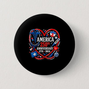 250 Jahre amerikanisch 1776-2026 Krankenschwester  Button