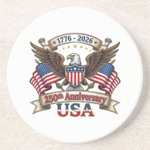 250 Jahre Amerikanisch 250. 4. Juli Jubiläum 1 Getränkeuntersetzer