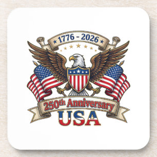 250 Jahre Amerikanisch 250. 4. Juli Jubiläum 1 Getränkeuntersetzer