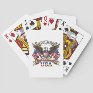 250 Jahre Amerikanisch 250. 4. Juli Jubiläum 1 Spielkarten