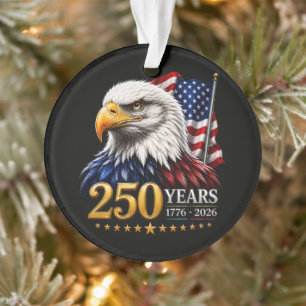 250 Jahre Amerikanisch 250. Jubiläum Patriotisch U Ornament