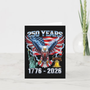 250 Jahre Amerikanisch 250. Jubiläum USA-Flagge 4. Karte