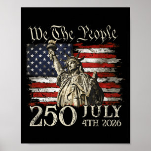 250 Jahre amerikanisch 250. Jubiläum USA-Flagge 4. Poster