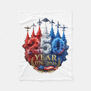 250 Jahre Amerikanisch 250. USA Patriotisch 4. Jul Fleecedecke