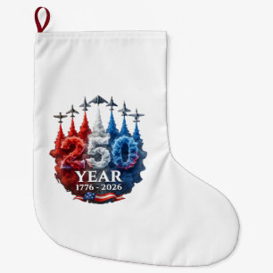 250 Jahre Amerikanisch 250. USA Patriotisch 4. Jul Großer Weihnachtsstrumpf