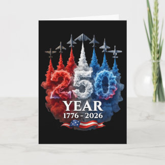 250 Jahre amerikanisch 250. USA patriotisch 4. Jul Karte