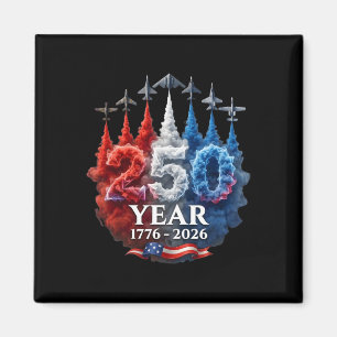 250 Jahre Amerikanisch 250. USA Patriotisch 4. Jul Magnet