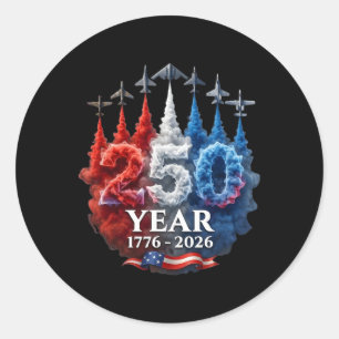 250 Jahre amerikanisch 250. USA patriotisch 4. Jul Runder Aufkleber