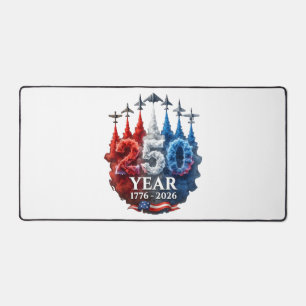 250 Jahre Amerikanisch 250. USA Patriotisch 4. Jul Schreibtischunterlage