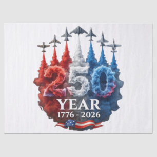 250 Jahre Amerikanisch 250. USA Patriotisch 4. Jul Seidenpapier