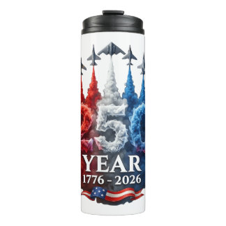 250 Jahre Amerikanisch 250. USA Patriotisch 4. Jul Thermosbecher