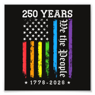 250 Jahre Amerikanische 250. Jubiläum US LGBT Pr Fotodruck