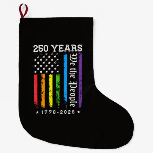 250 Jahre Amerikanische 250. Jubiläum US LGBT Pr Großer Weihnachtsstrumpf