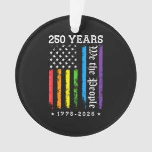 250 Jahre Amerikanische 250. Jubiläum US LGBT Pr Ornament