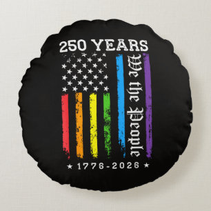 250 Jahre Amerikanische 250. Jubiläum US LGBT Pr Rundes Kissen