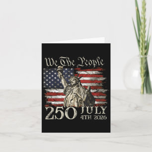 250 Jahre amerikanische 250. Jubiläum USA-Flagge 4 Karte