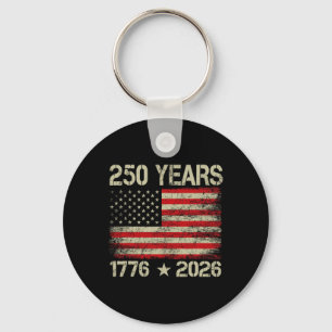 250 Jahre amerikanische Flagge 1776-2026 250. Gebu Schlüsselanhänger