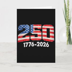 250 Jahre Amerikanische Flagge 1776-2026 250. Jubi Karte