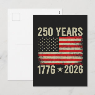 250 Jahre amerikanische Flagge 1776-2026 Feiertagspostkarte