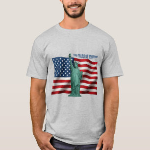 250 Jahre amerikanische Flagge mit der Freiheitsst T-Shirt