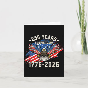 250 Jahre Amerikanische Flagge Patriotischer Adler Karte