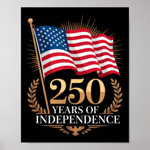 250 Jahre amerikanische Flagge USA 250. Jubiläum Poster