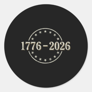 250 Jahre Amerikanische Flagge - Vorder- und Rücks Runder Aufkleber