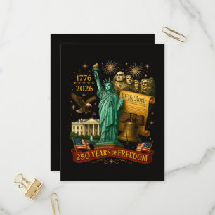 250 Jahre amerikanische Freiheit Einladungspostkarte