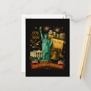 250 Jahre amerikanische Freiheit Feiertagspostkarte