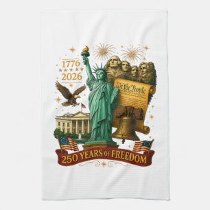 250 Jahre amerikanische Freiheit Geschirrtuch