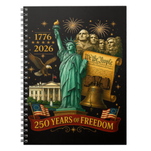 250 Jahre amerikanische Freiheit Notizblock