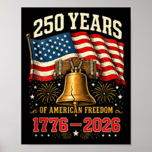 250 Jahre amerikanische Freiheit patriotischer Ret Poster