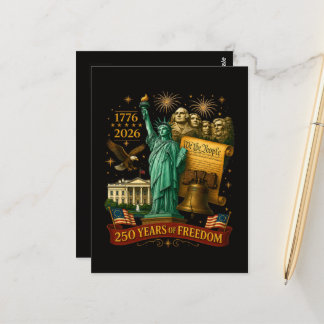 250 Jahre amerikanische Freiheit Postkarte