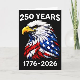 250 Jahre Amerikanische Freiheits-Adler-USA-Flagge Karte