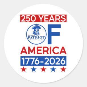 250 Jahre Amerikanische Revolution Semiquincentenn Runder Aufkleber