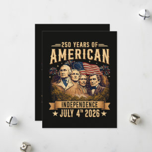 250 Jahre Amerikanische Unabhängigkeit Feiertagskarte