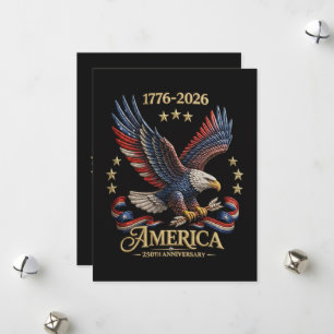 250 Jahre Amerikanischer 250. Jahrestag Adler Feiertagskarte
